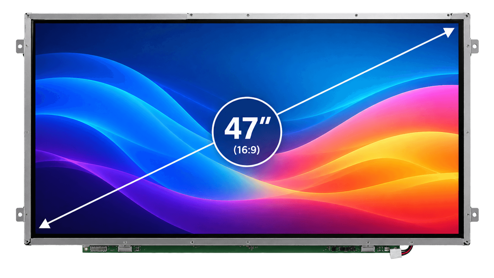 Display LCD Topvision de 47 polegadas