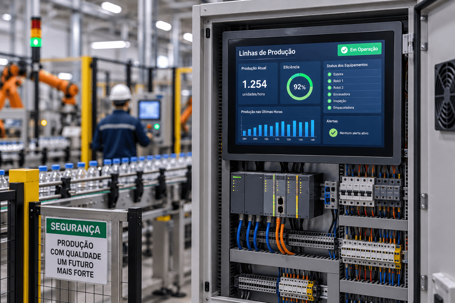 IHM industrial integrada a um sistema de automação